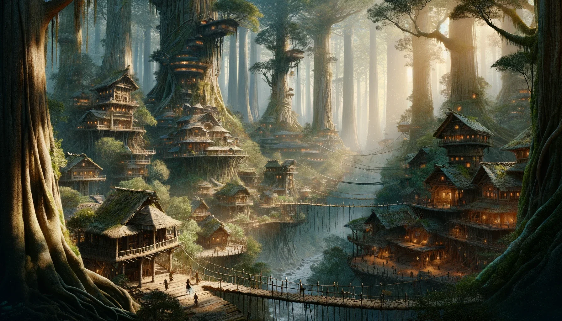 Illustration de la cité ancienne de Gaios nichée entre les arbres